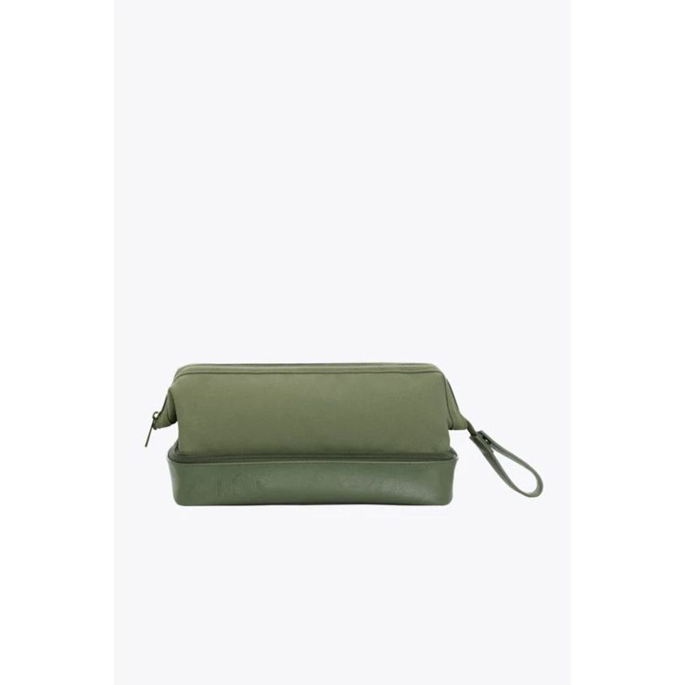 NWT BEIS Dopp Kit Cosmetic Bag in Olive Green